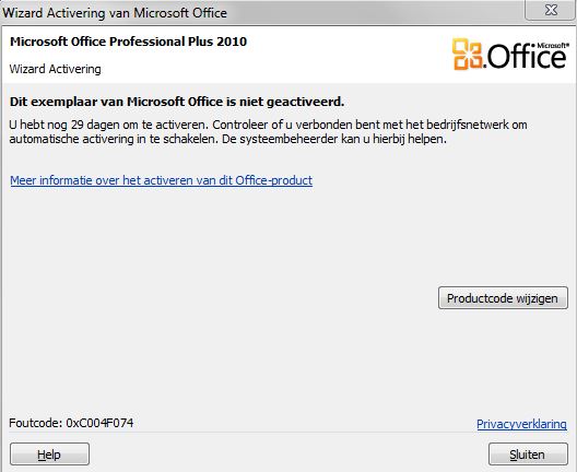 Dit Exemplaar Van Microsoft Office Is Niet Geactiveerd. - Microsoft ...