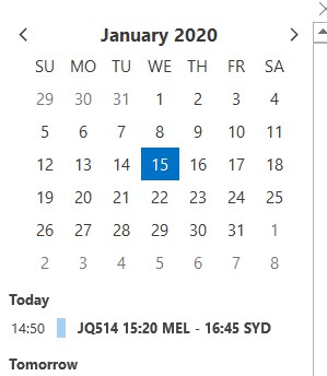 Only appointments from one calendar are shown in taskbar agenda and ...