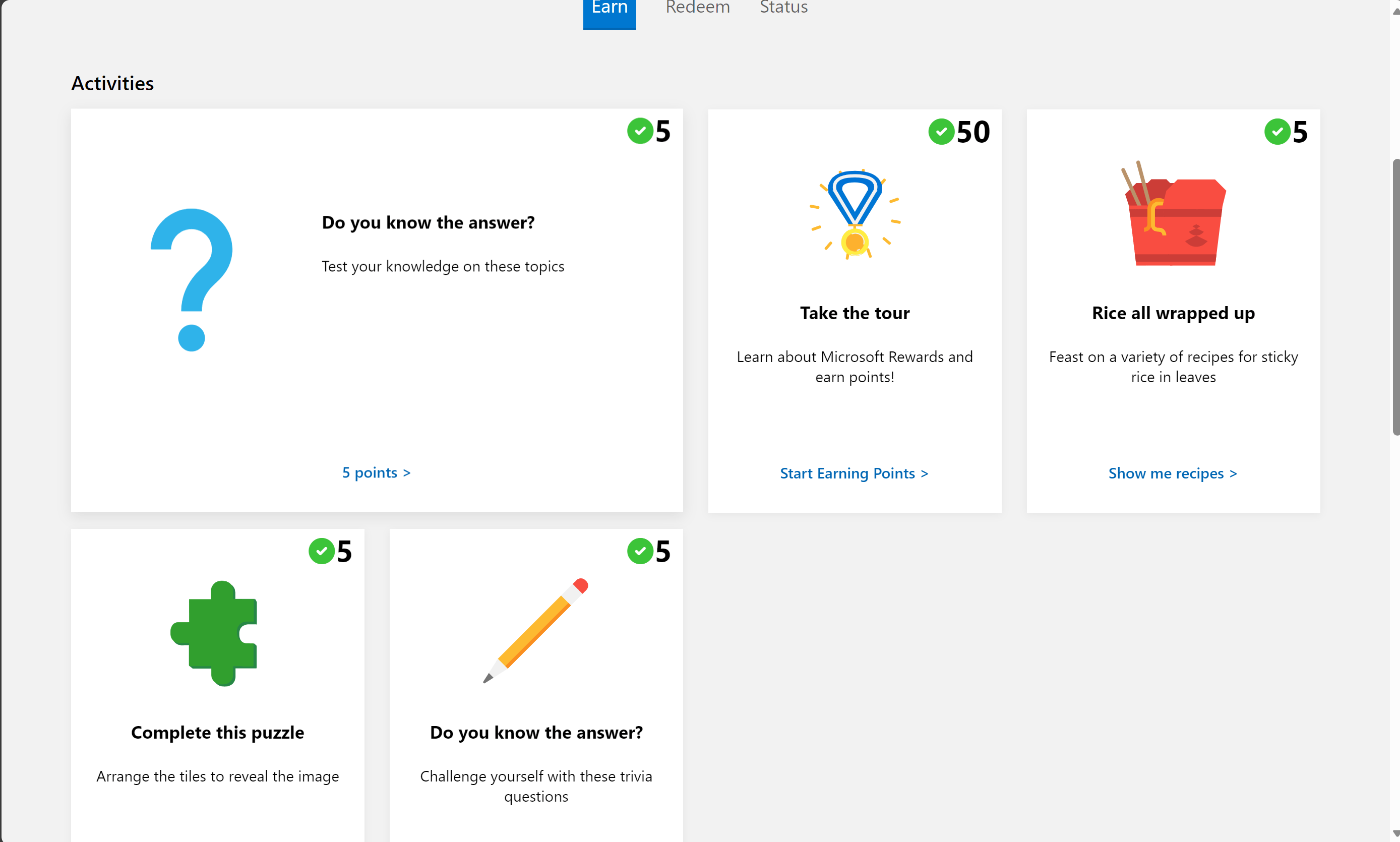 Microsoft Rewards Daily Set Not Working - Microsoft Community