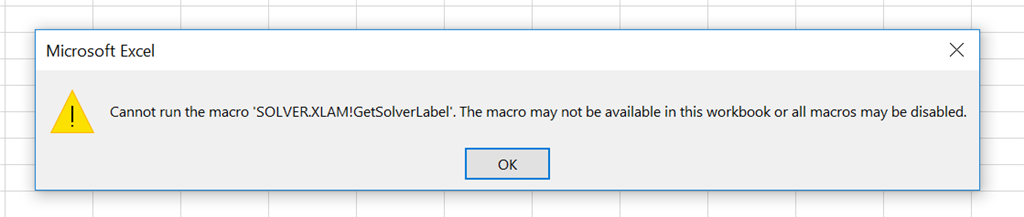 excel solver error solver32 dll