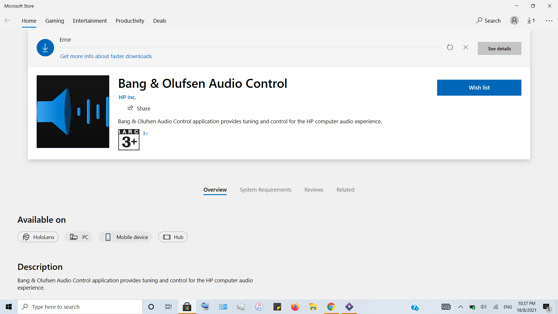 bang and olufsen audio app windows 10 download