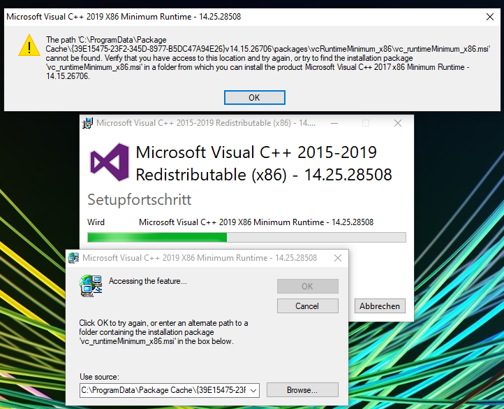 Windows 10 - Microsoft C++ 2015-2019 Redistributable (x64 ...