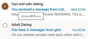 How do i stop emails from hookup sites?
