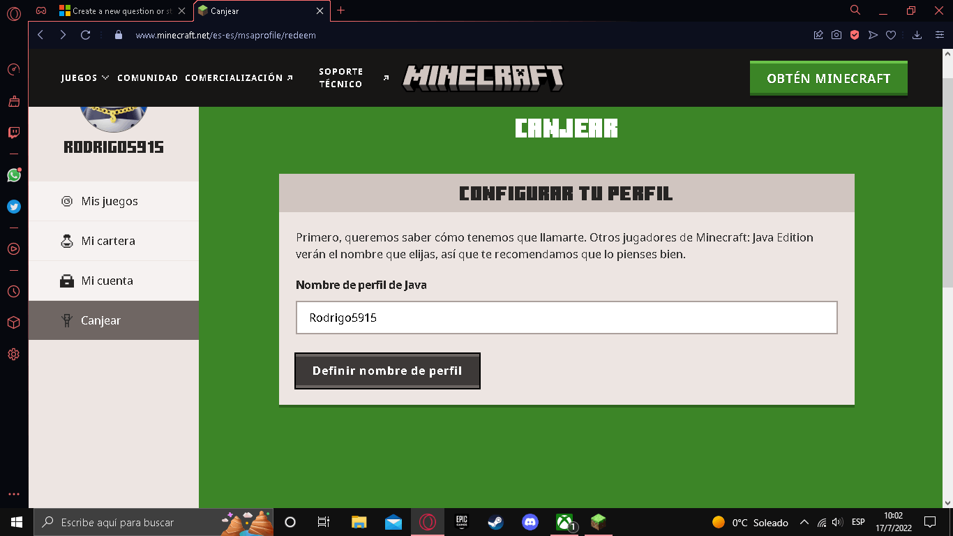 Registered a new account - No way to create username - Mojang Account /  Minecraft.net Support - Archive - Minecraft Forum - Minecraft Forum