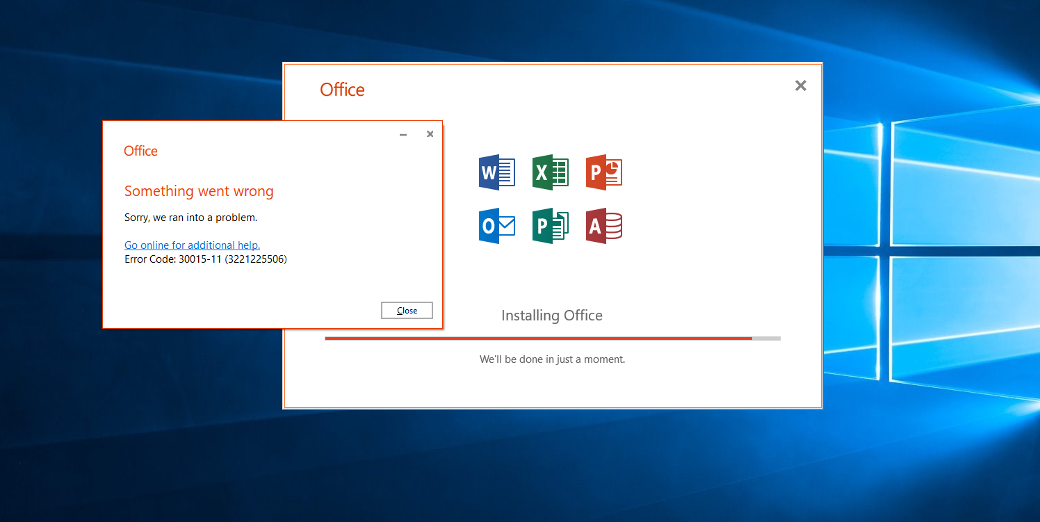Office 365 Home Not Getting Installed With Error 30015 11 Microsoft