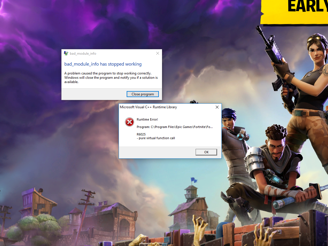 image - error fortnite pc