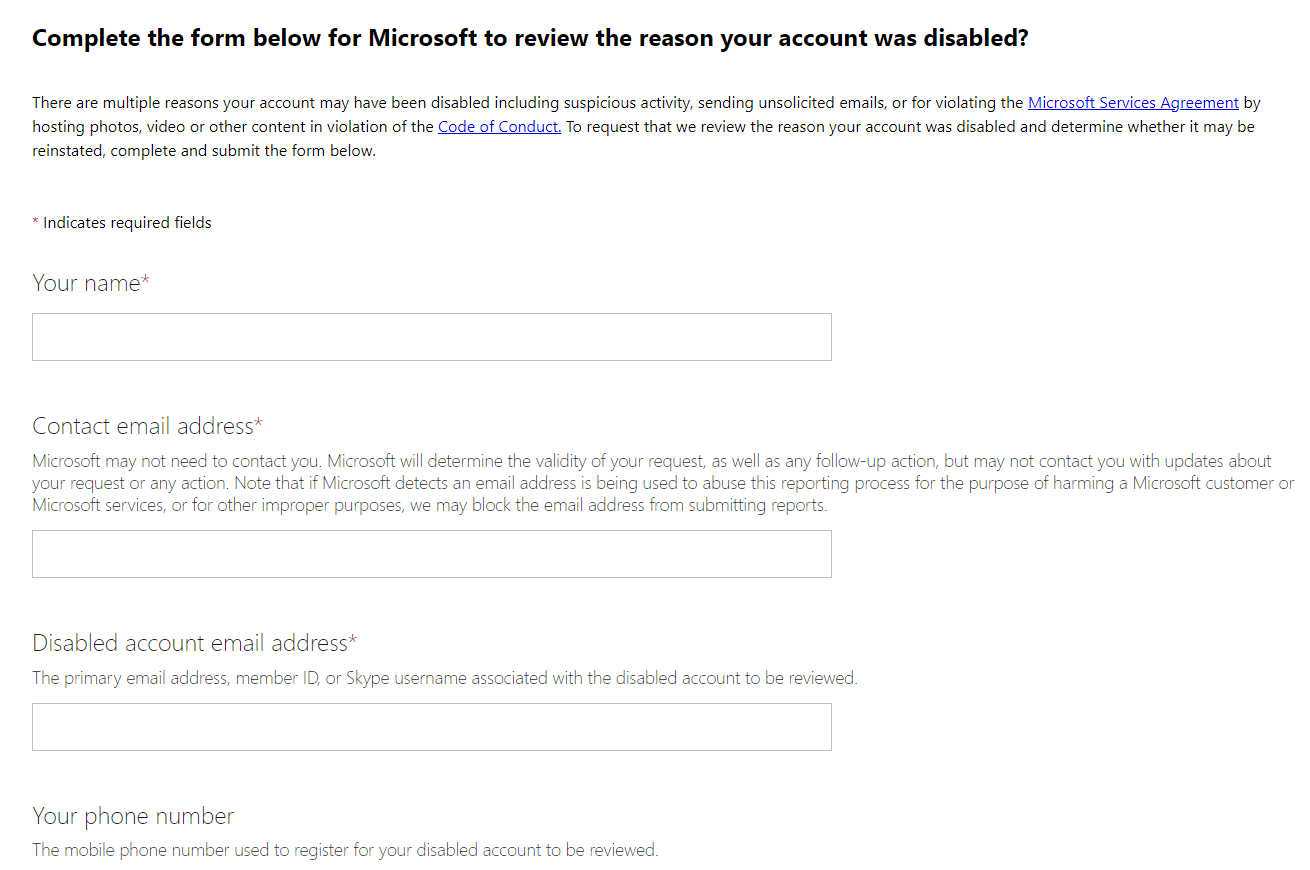 Why My Account Has Been Suspended Microsoft Community