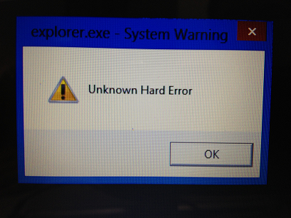 Ошибка hard Error. Unknown hard Error. Windows exe ошибка. Explorer.exe.