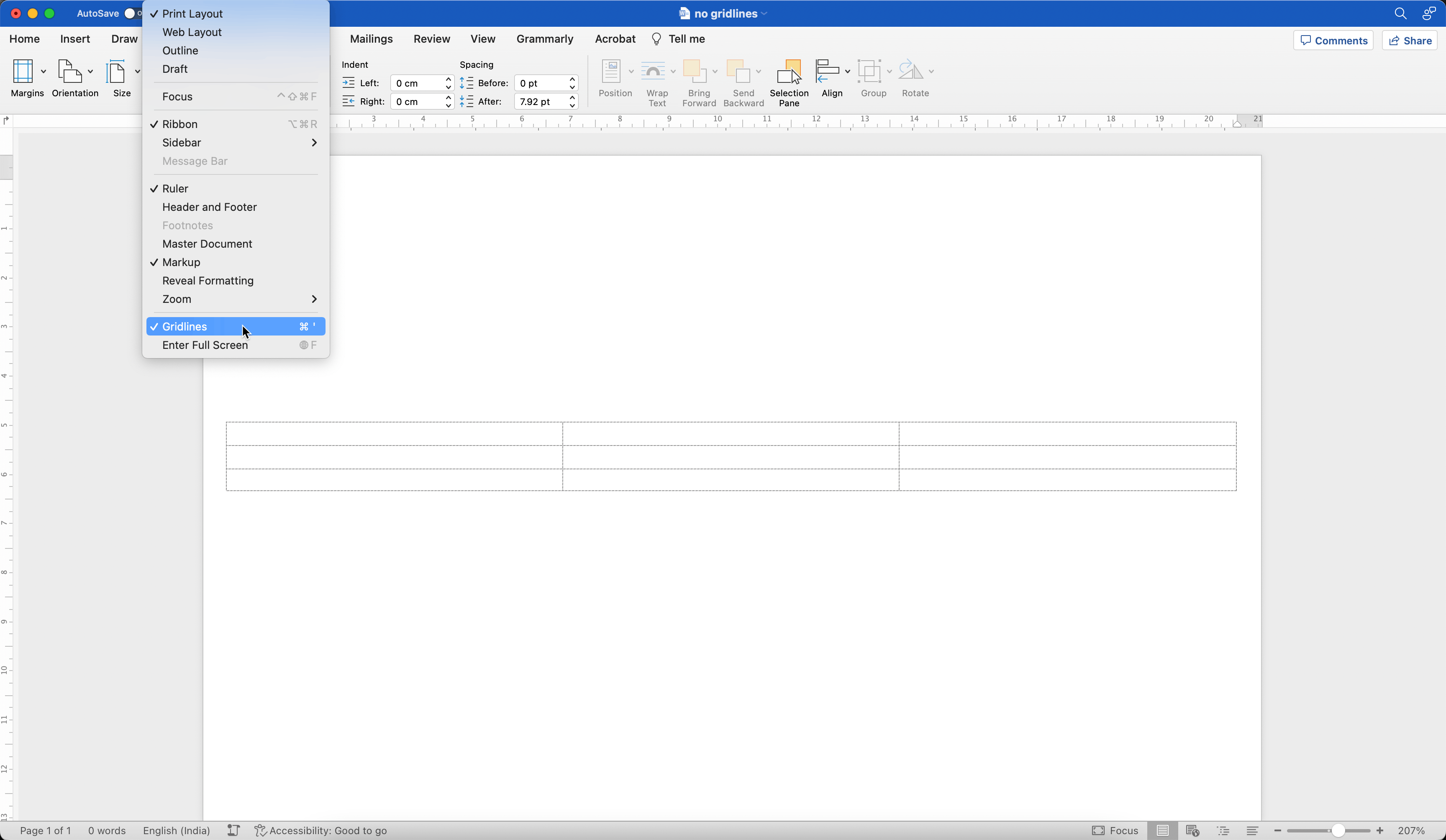 Gridlines Not Showing On Certain Documents In Word For Mac - Microsoft ...