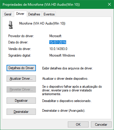 Não Consigo Usar O Microfone (VIA HD Audio) - Microsoft Community