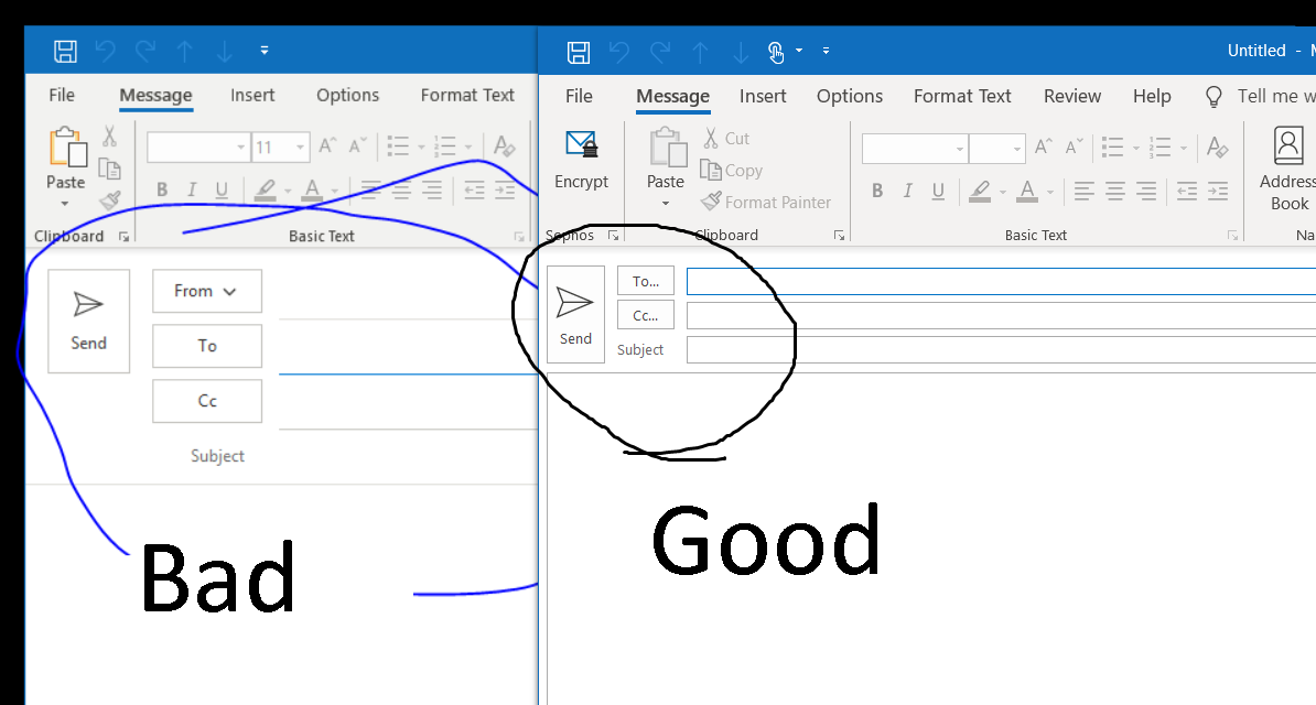 outlook-2016-new-mail-message-looks-different-microsoft-community