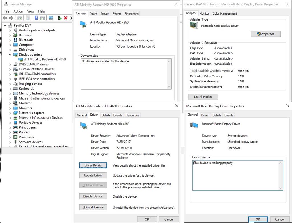 Microsoft basic display driver как отключить