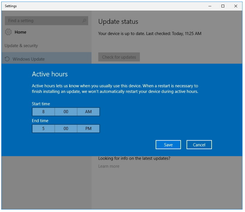 How do I disable Active Hours - Microsoft Community