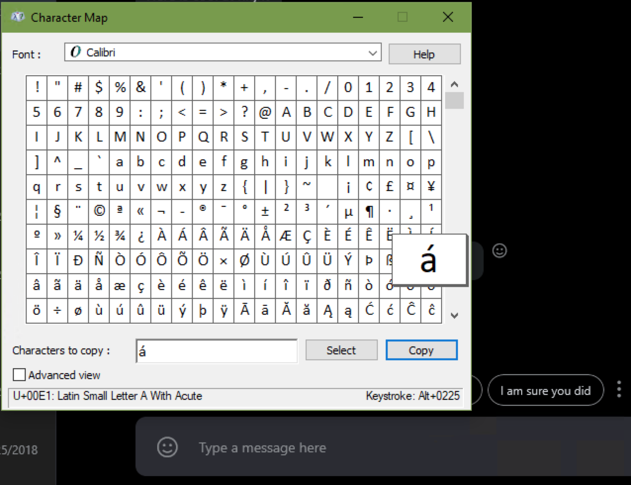 how to type spanish letters/accents in skype messaging - Microsoft