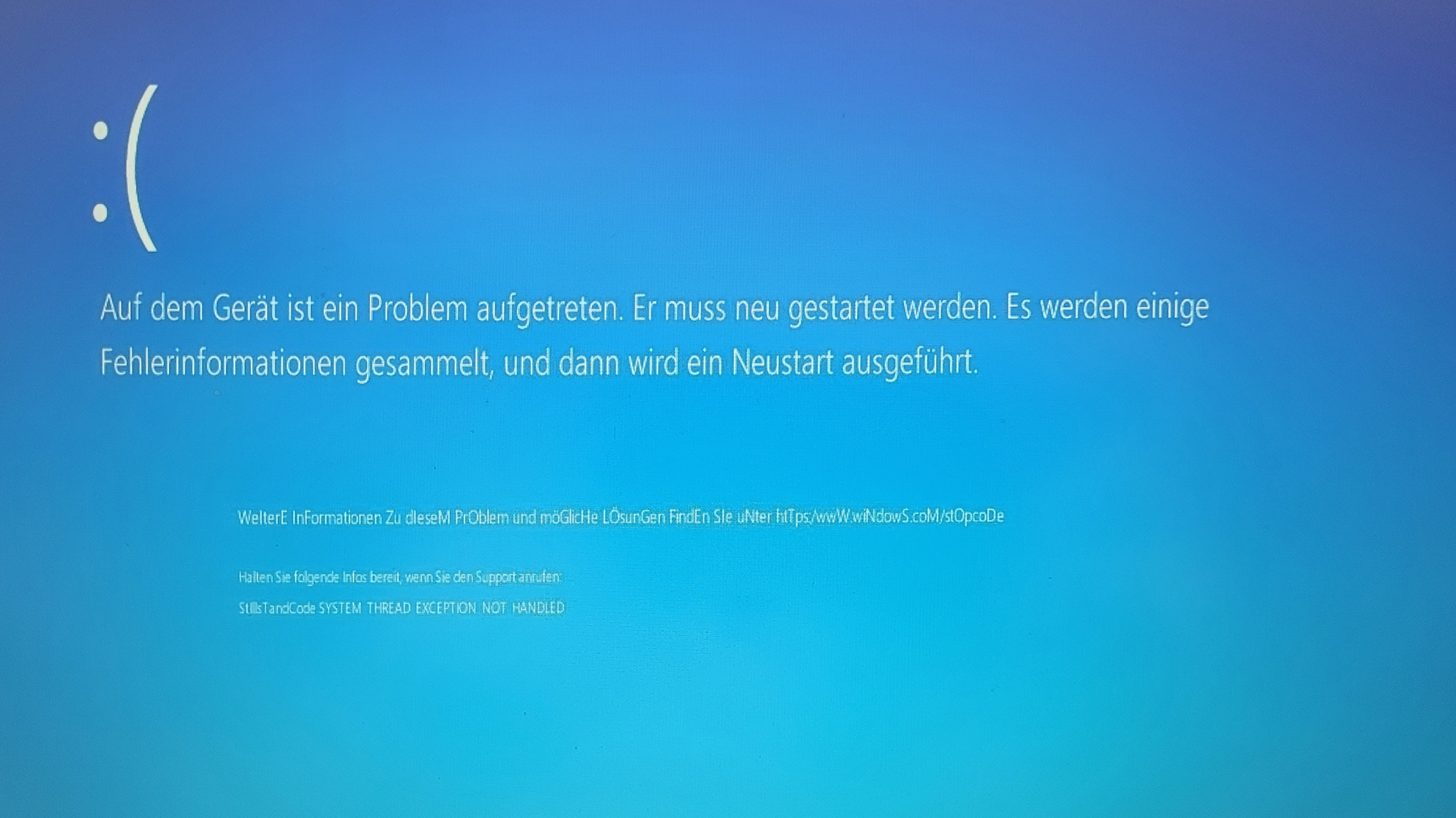 Permanent blue screen with wrong caps - should I be worried ...