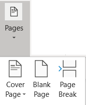 Page Break Drop Down Box Not Showing in Ribbon Word 2016 - Microsoft ...