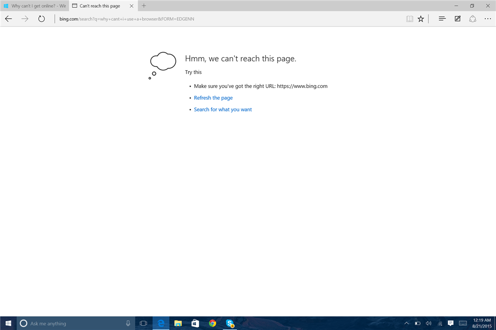 Why Isnt My Microsoft Edge Not Working When Im Connected To 5126