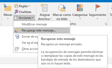 Cómo puedo recuperar y/o borrar un correo enviado desde - Microsoft  Community