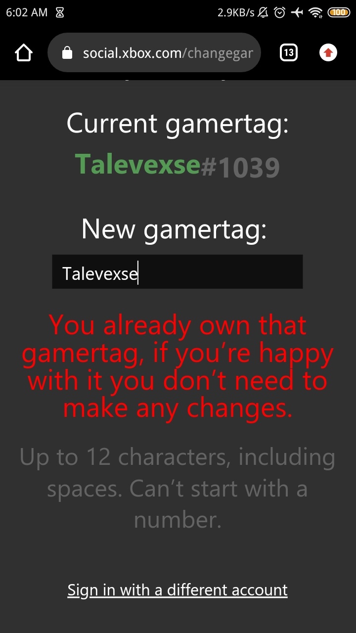 Gamertag availability checker