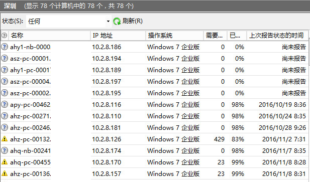 WSUS服务器上部分电脑报告显示“尚未报告” - Microsoft Community