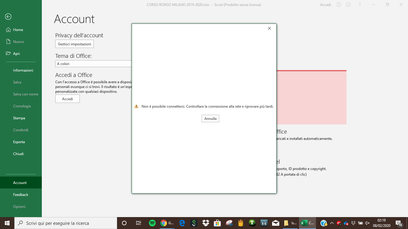 File Excel Word Ecc Non Mi Fa Accedere A Office Microsoft Community 2940