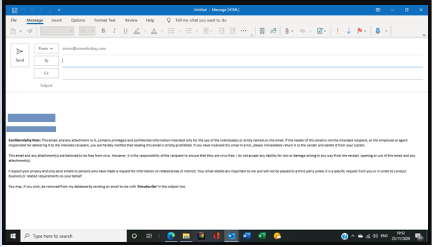 outlook email signature not formatting correctly