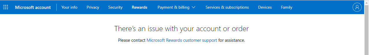 Theres An Issue With Your Account Or Order In Microsoft Community 6575
