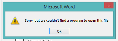 Sorry, But We Couldn't Find A Program To Open This File. - Microsoft ...