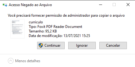 Não consigo deletar arquivos - Microsoft Community