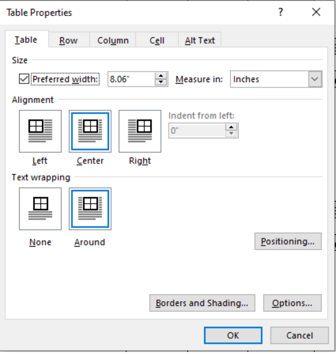 Copy and Pasting a table in the same Word document changes the