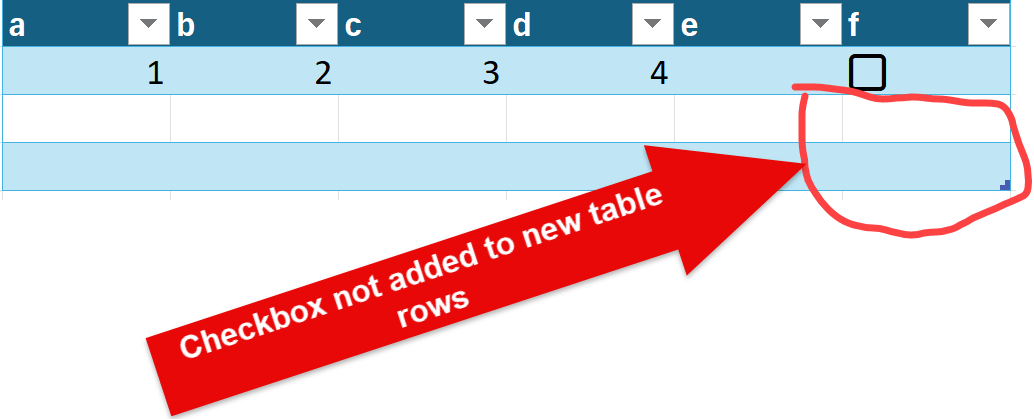 Beta Channel Add a Checkbox to a column in a table but checkbox