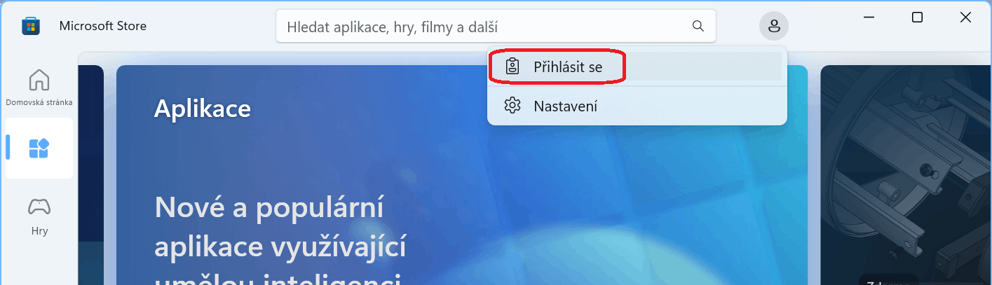 Jak se přihlásit do Microsoft Store?