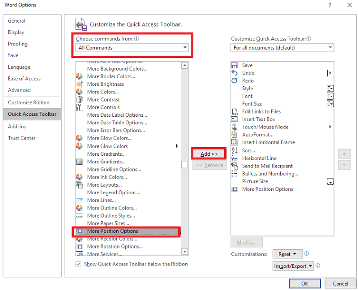 Add Horizontal and Vertical Position to Ribbon - Microsoft Community