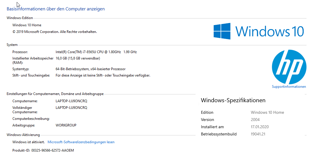 Cumulative Update for Windows 10 Version Next 10.0.19041.21 KB4535550 20