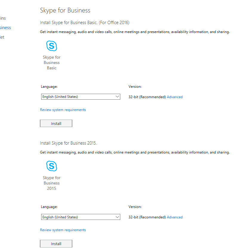 Базовые решения microsoft skype for business 2015