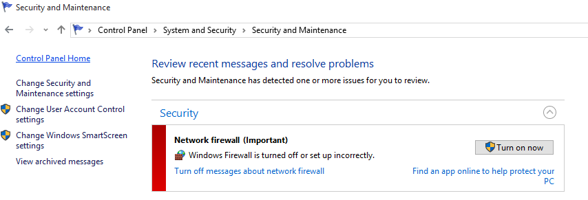 Windows 10 Gives Firewall-Turned-Off Notification On Every Boot ...