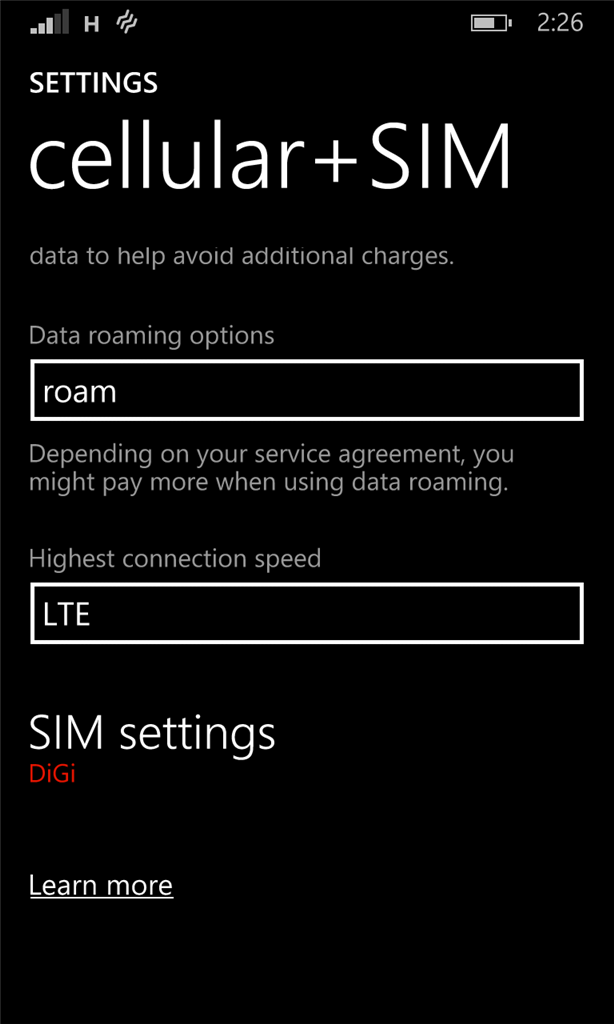  Windows Phone cannot connect to Internet via mobile 