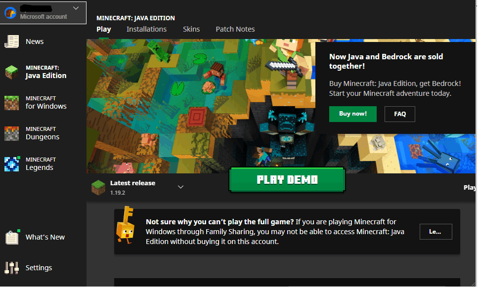 Why cant i download Minecraft Java editon on my new pc? when i click down  load for Java it takes me to this even though i picked Java, i already  bought java