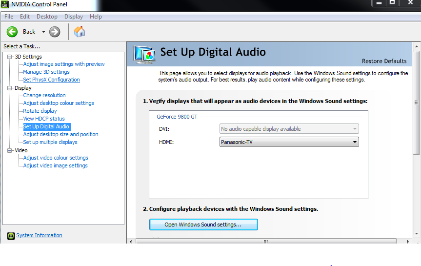 Windows 7 Hdmi Audio Not Being Detected Microsoft Community