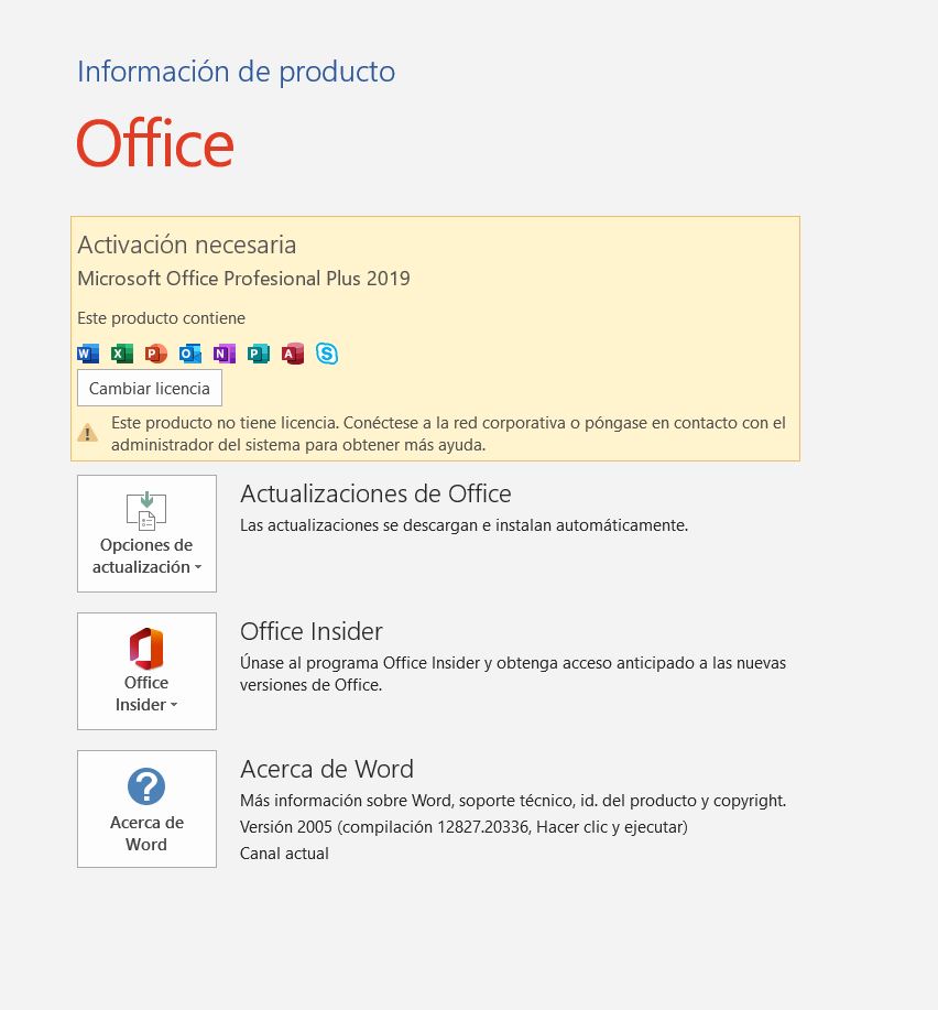 Adquirí licencia Office 365, al instalar los programas figura que -  Microsoft Community