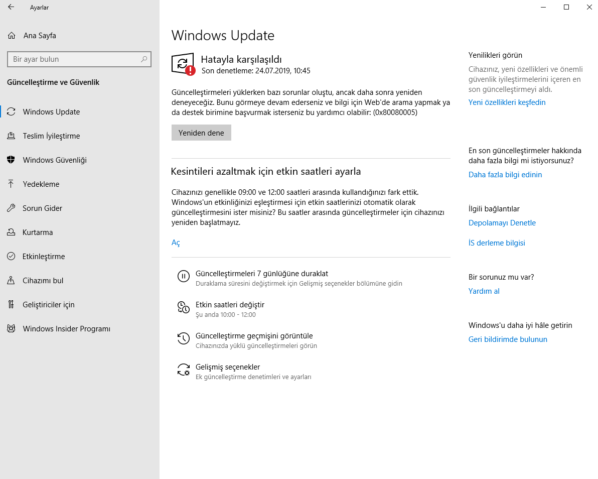 Windows Update Güncelleme Sorunu 0x80080005 Microsoft Community 5850
