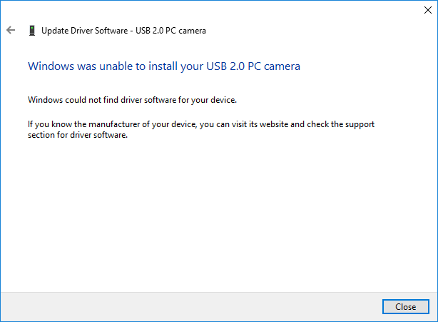 Drivers for usb camera