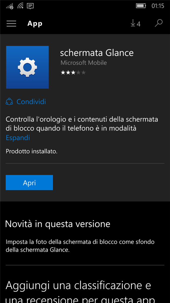 Workaround for disabling Glance Screen on W10 technical preview ...