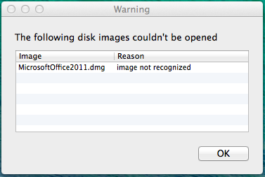 Image not recognized dmg files mac download