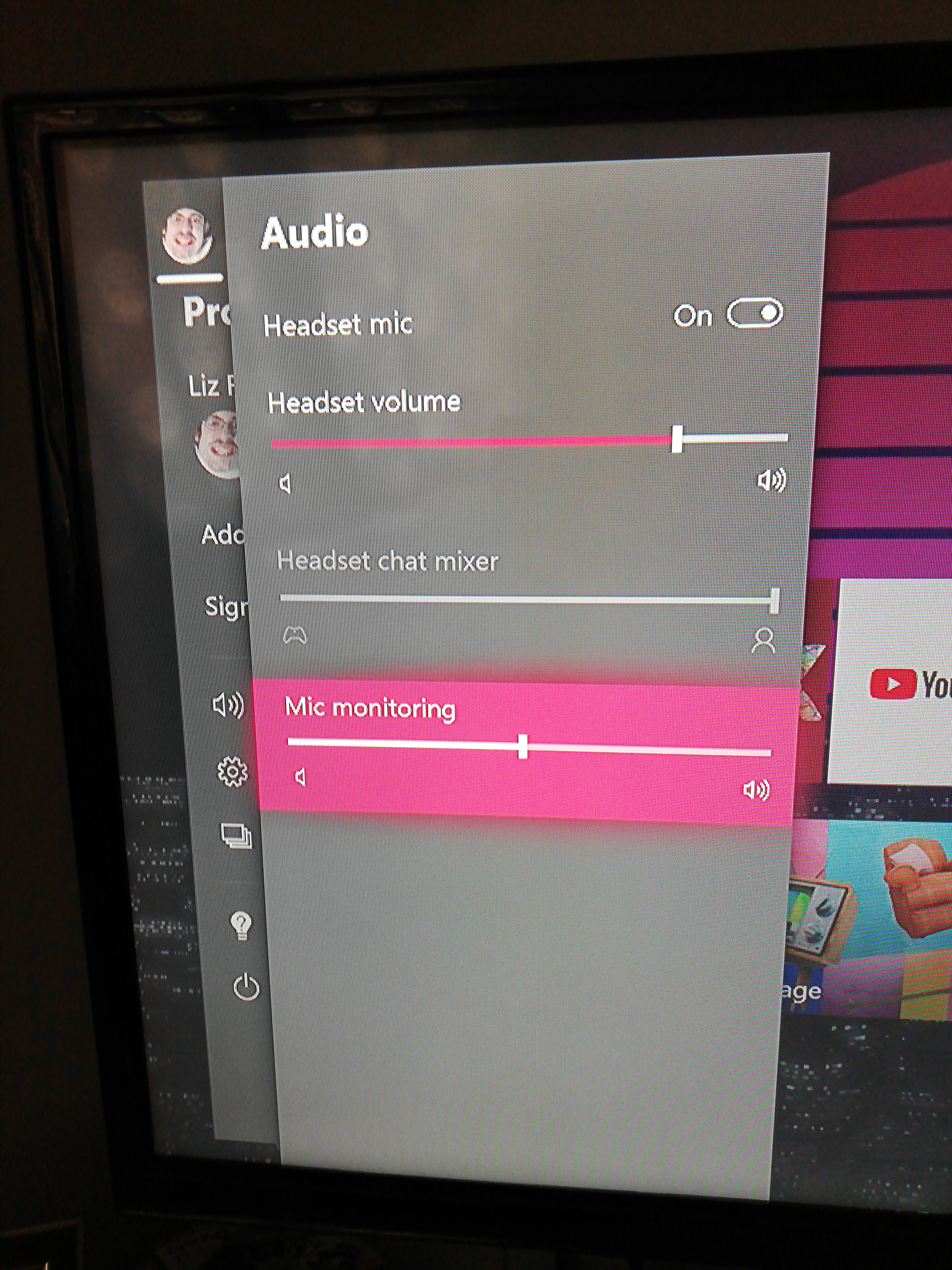 xbox headset chat mixer