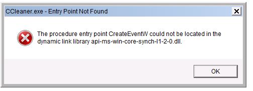 Entry Point Not Found Api Ms Win Core Synch L1 2 0 Dll