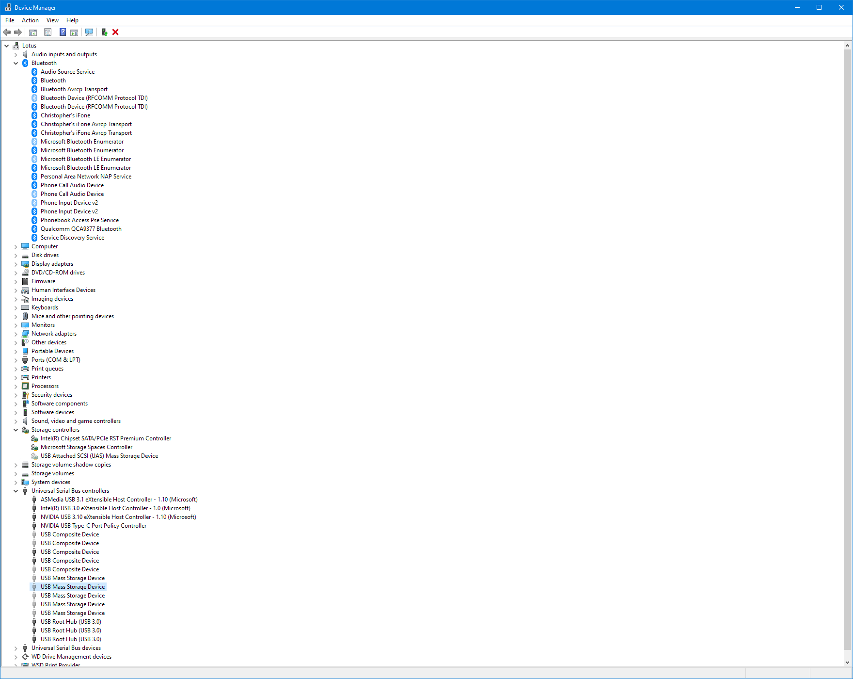 WD My Passport Ultra showing under Bluetooth Device drivers - Microsoft ...