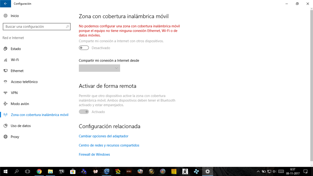 Windows 10 • No Podemos Configurar Una Zona Con Cobertura Inalambrica ...