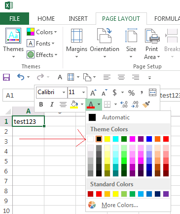 Colors Custom is not available for worksheet tasks - Excel 2013 - Microsoft Community