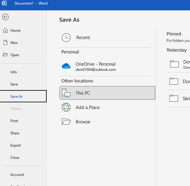 Save a document - Microsoft Support